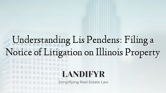 Understanding Lis Pendens: Filing a Notice of Litigation on Illinois Property