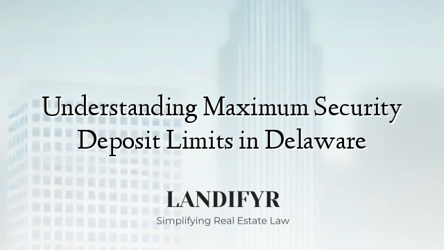 Understanding Maximum Security Deposit Limits in Delaware