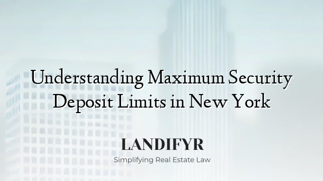 Understanding Maximum Security Deposit Limits in New York