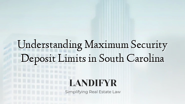 Understanding Maximum Security Deposit Limits in South Carolina