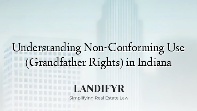 Understanding Non-Conforming Use (Grandfather Rights) in Indiana