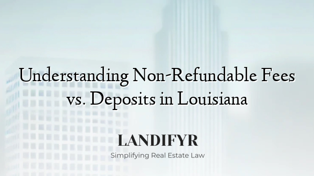 Understanding Non-Refundable Fees vs. Deposits in Louisiana