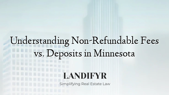 Understanding Non-Refundable Fees vs. Deposits in Minnesota