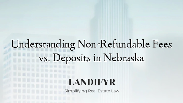 Understanding Non-Refundable Fees vs. Deposits in Nebraska