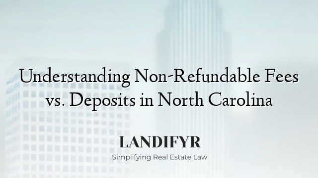 Understanding Non-Refundable Fees vs. Deposits in North Carolina