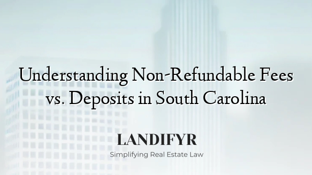 Understanding Non-Refundable Fees vs. Deposits in South Carolina