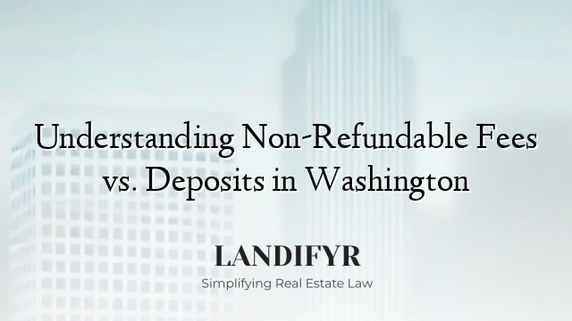 Understanding Non-Refundable Fees vs. Deposits in Washington