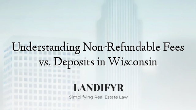 Understanding Non-Refundable Fees vs. Deposits in Wisconsin