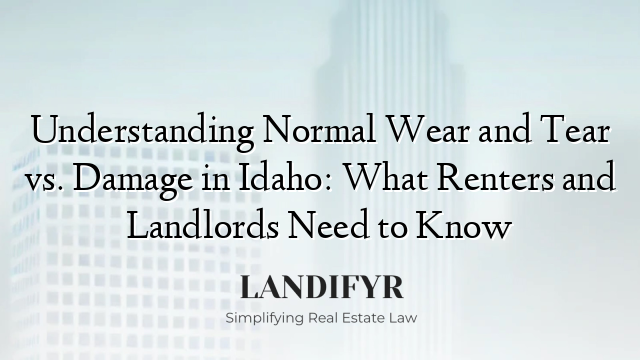 Understanding Normal Wear and Tear vs. Damage in Idaho: What Renters and Landlords Need to Know