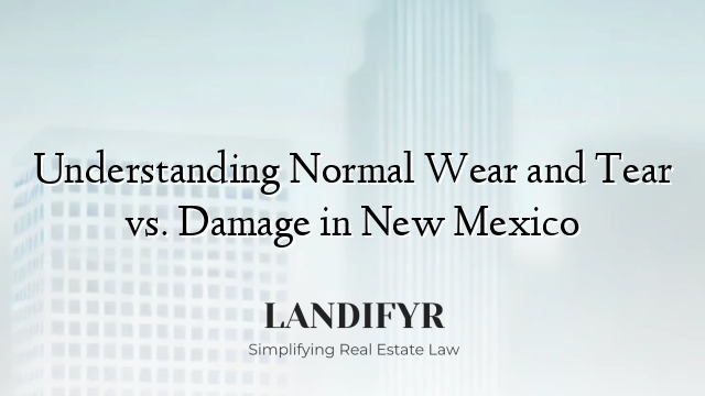 Understanding Normal Wear and Tear vs. Damage in New Mexico