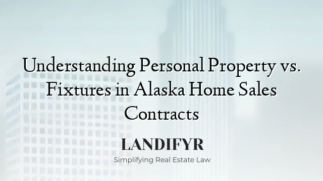 Understanding Personal Property vs. Fixtures in Alaska Home Sales Contracts