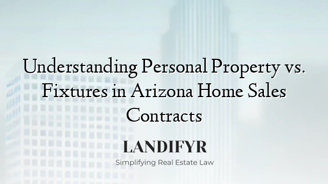 Understanding Personal Property vs. Fixtures in Arizona Home Sales Contracts
