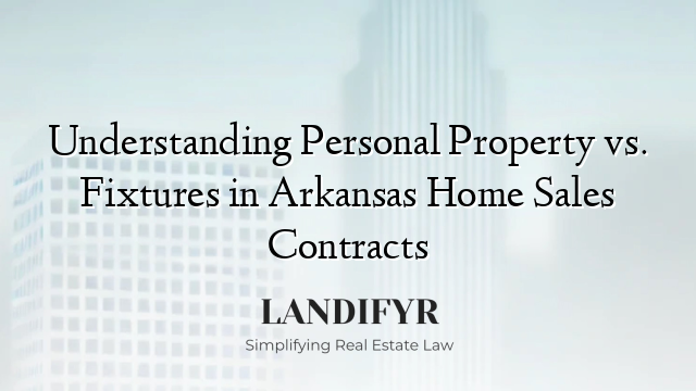 Understanding Personal Property vs. Fixtures in Arkansas Home Sales Contracts