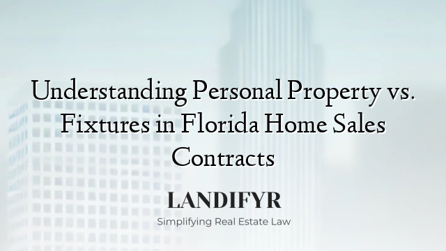 Understanding Personal Property vs. Fixtures in Florida Home Sales Contracts