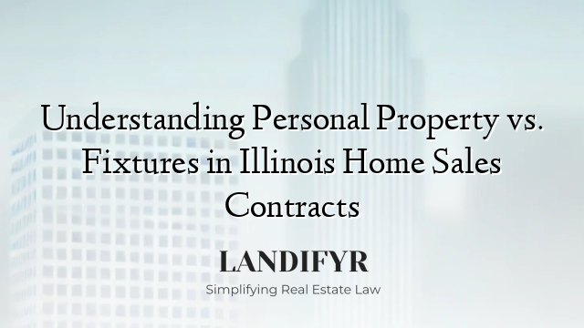 Understanding Personal Property vs. Fixtures in Illinois Home Sales Contracts
