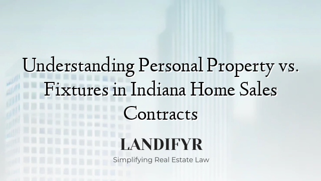 Understanding Personal Property vs. Fixtures in Indiana Home Sales Contracts