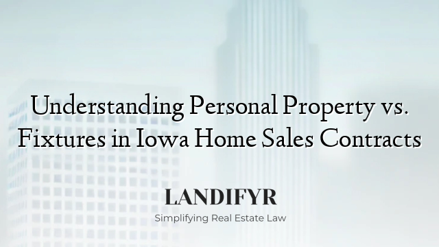 Understanding Personal Property vs. Fixtures in Iowa Home Sales Contracts