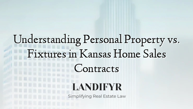 Understanding Personal Property vs. Fixtures in Kansas Home Sales Contracts