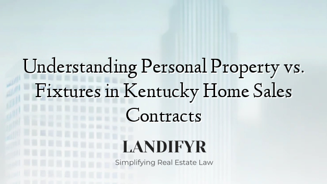 Understanding Personal Property vs. Fixtures in Kentucky Home Sales Contracts