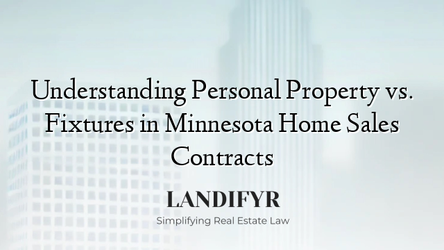 Understanding Personal Property vs. Fixtures in Minnesota Home Sales Contracts