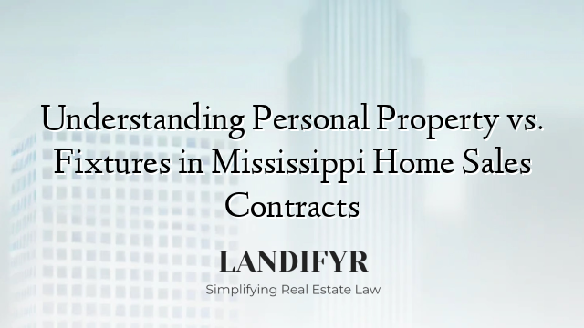Understanding Personal Property vs. Fixtures in Mississippi Home Sales Contracts