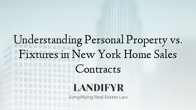 Understanding Personal Property vs. Fixtures in New York Home Sales Contracts