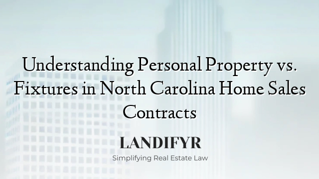Understanding Personal Property vs. Fixtures in North Carolina Home Sales Contracts