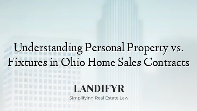 Understanding Personal Property vs. Fixtures in Ohio Home Sales Contracts