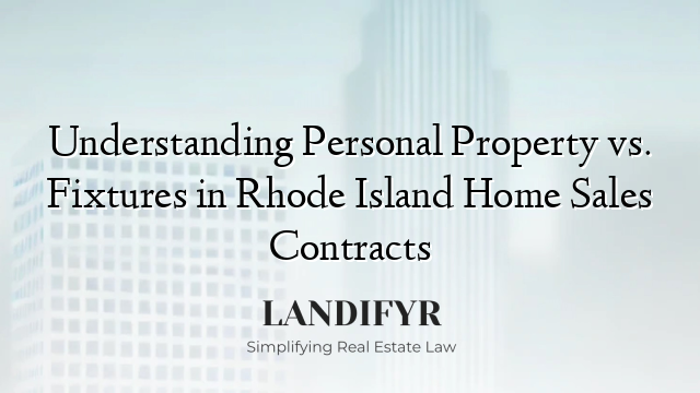 Understanding Personal Property vs. Fixtures in Rhode Island Home Sales Contracts