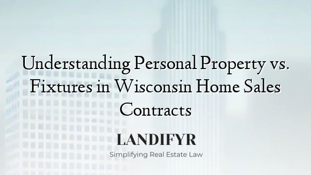 Understanding Personal Property vs. Fixtures in Wisconsin Home Sales Contracts