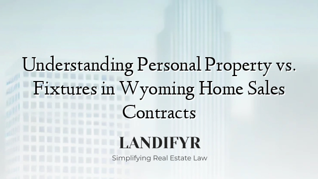 Understanding Personal Property vs. Fixtures in Wyoming Home Sales Contracts