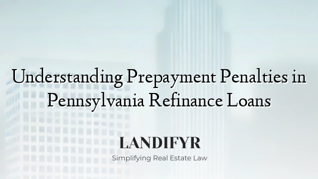 Understanding Prepayment Penalties in Pennsylvania Refinance Loans