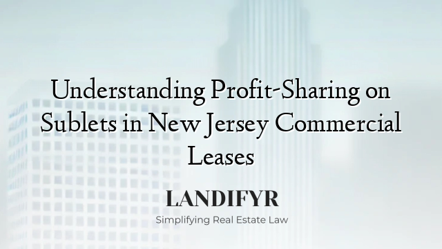Understanding Profit-Sharing on Sublets in New Jersey Commercial Leases