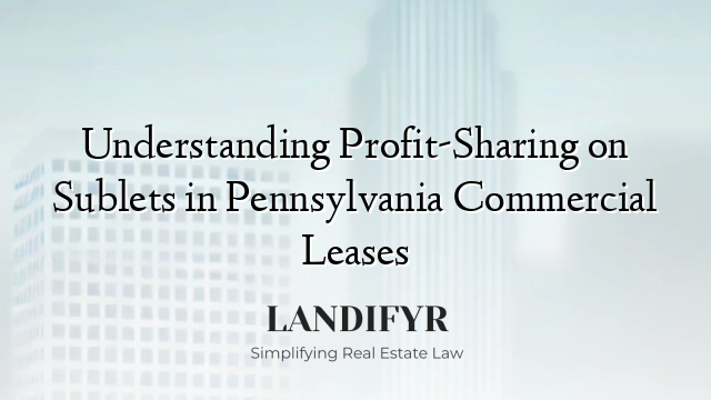 Understanding Profit-Sharing on Sublets in Pennsylvania Commercial Leases