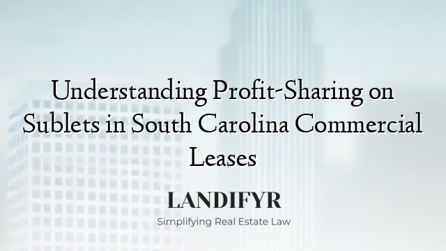 Understanding Profit-Sharing on Sublets in South Carolina Commercial Leases