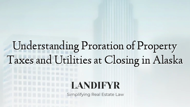 Understanding Proration of Property Taxes and Utilities at Closing in Alaska