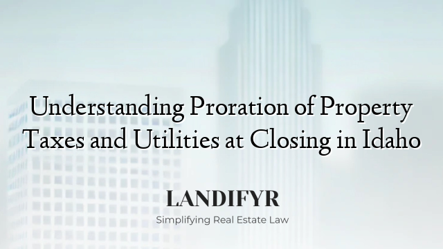 Understanding Proration of Property Taxes and Utilities at Closing in Idaho