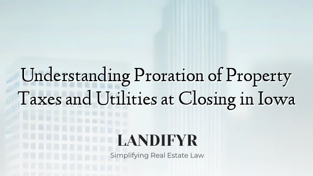 Understanding Proration of Property Taxes and Utilities at Closing in Iowa