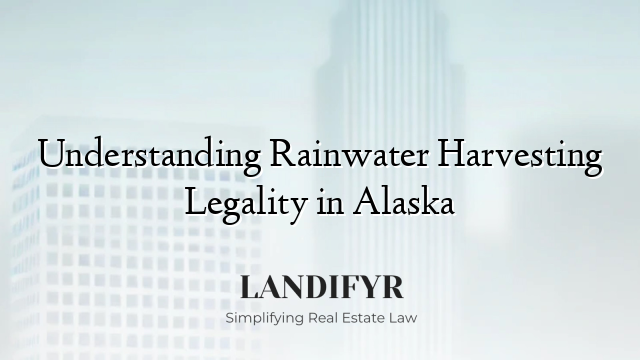 Understanding Rainwater Harvesting Legality in Alaska
