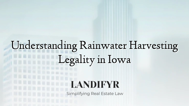Understanding Rainwater Harvesting Legality in Iowa