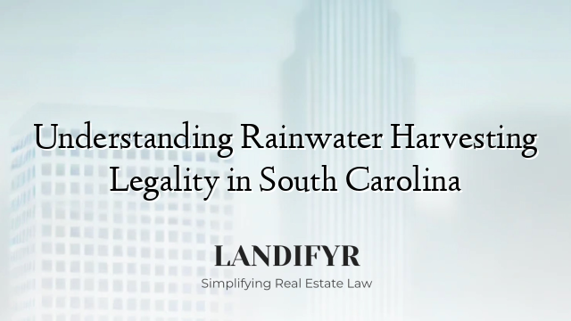 Understanding Rainwater Harvesting Legality in South Carolina