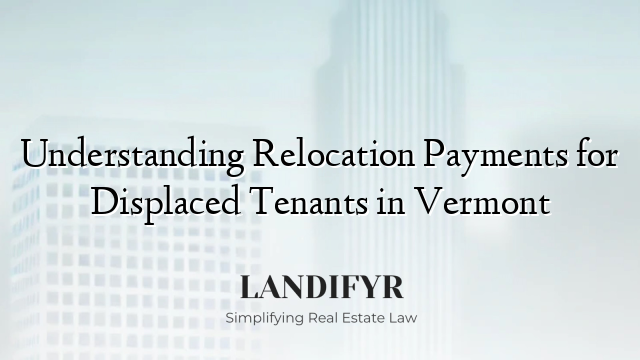 Understanding Relocation Payments for Displaced Tenants in Vermont