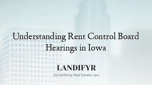 Understanding Rent Control Board Hearings in Iowa