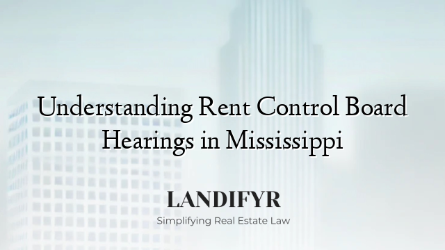 Understanding Rent Control Board Hearings in Mississippi