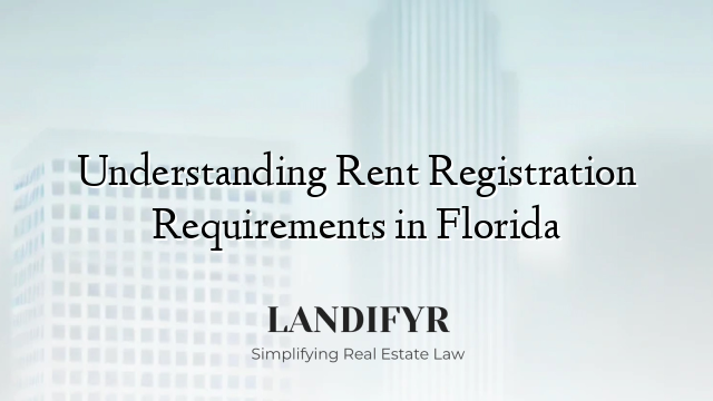 Understanding Rent Registration Requirements in Florida