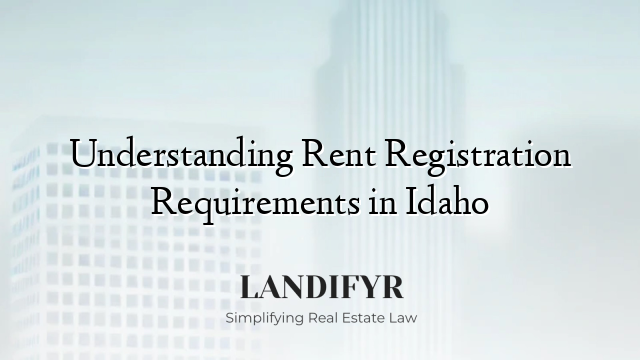 Understanding Rent Registration Requirements in Idaho