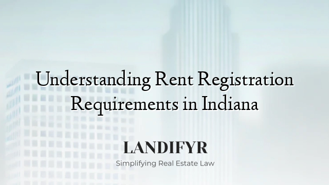 Understanding Rent Registration Requirements in Indiana