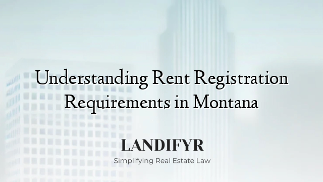 Understanding Rent Registration Requirements in Montana