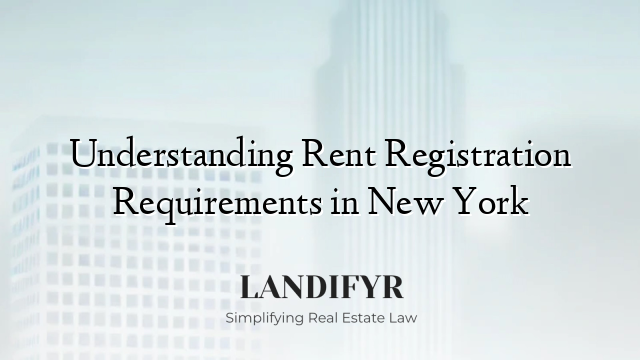 Understanding Rent Registration Requirements in New York
