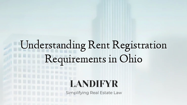 Understanding Rent Registration Requirements in Ohio